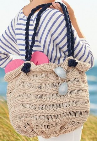 Free knitting pattern for Sea Breeze Bag