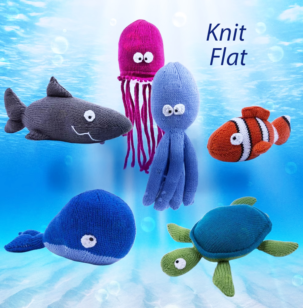 Sea Creatures Toy Collection Knitting Pattern