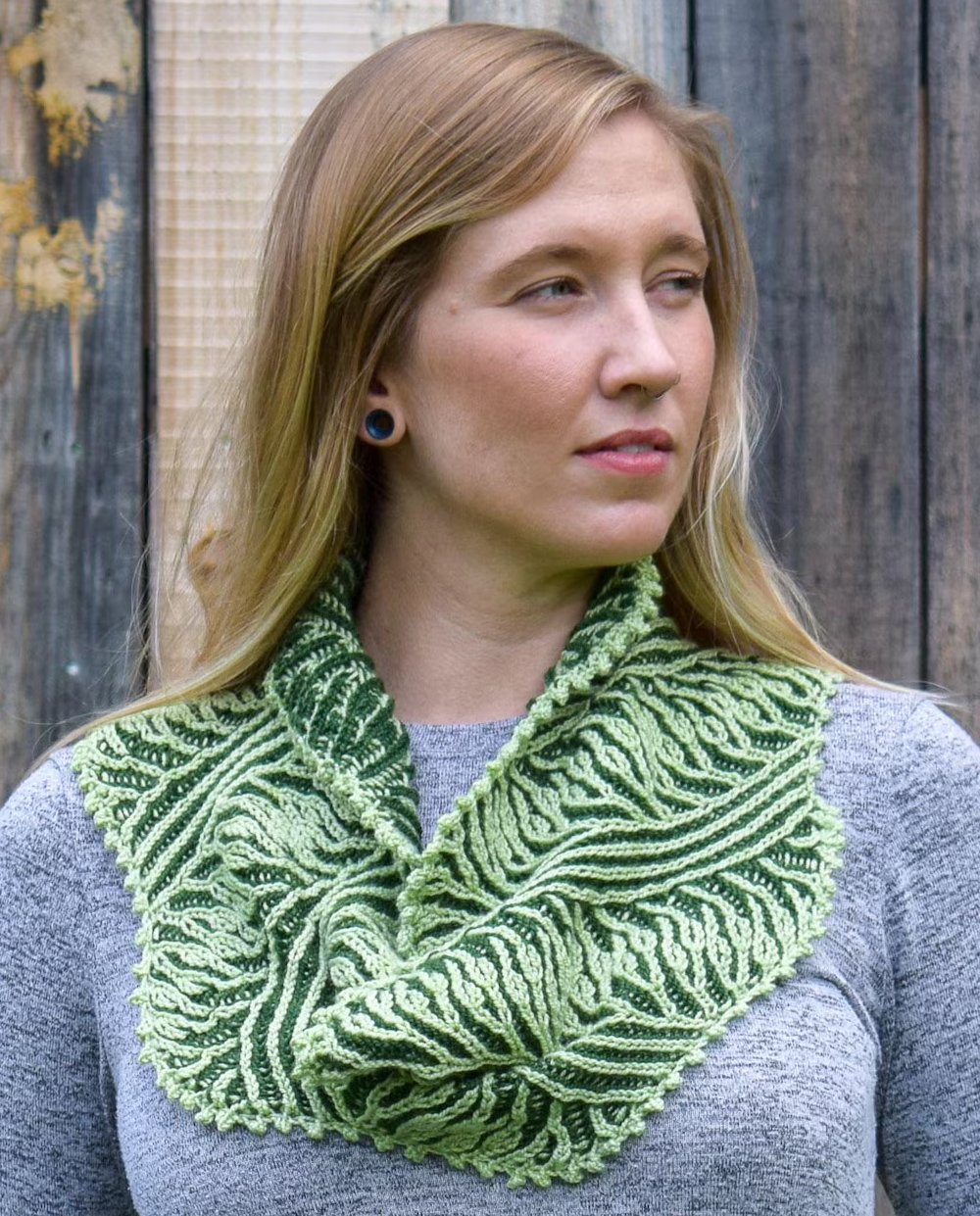 Knitting Pattern Sea Fan Brioche Cowl