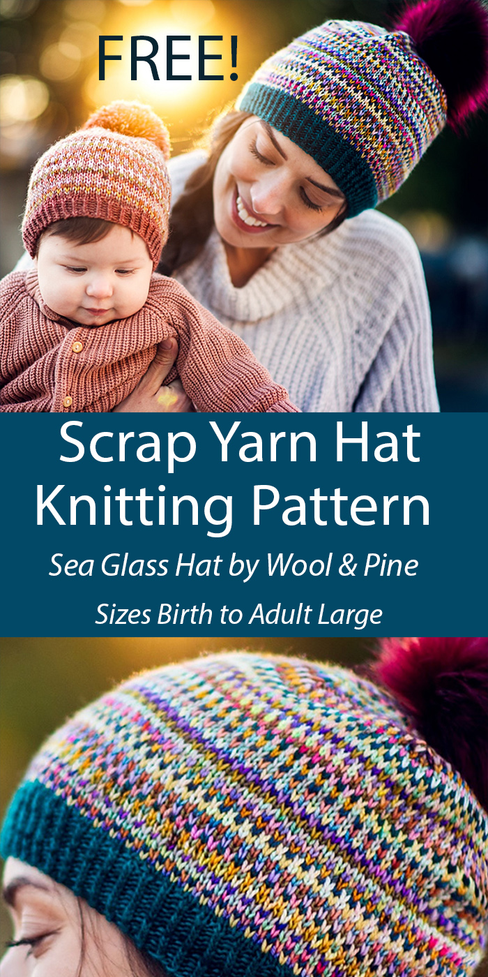Free Hat Knitting Pattern Sea Glass Hat Stashbuster