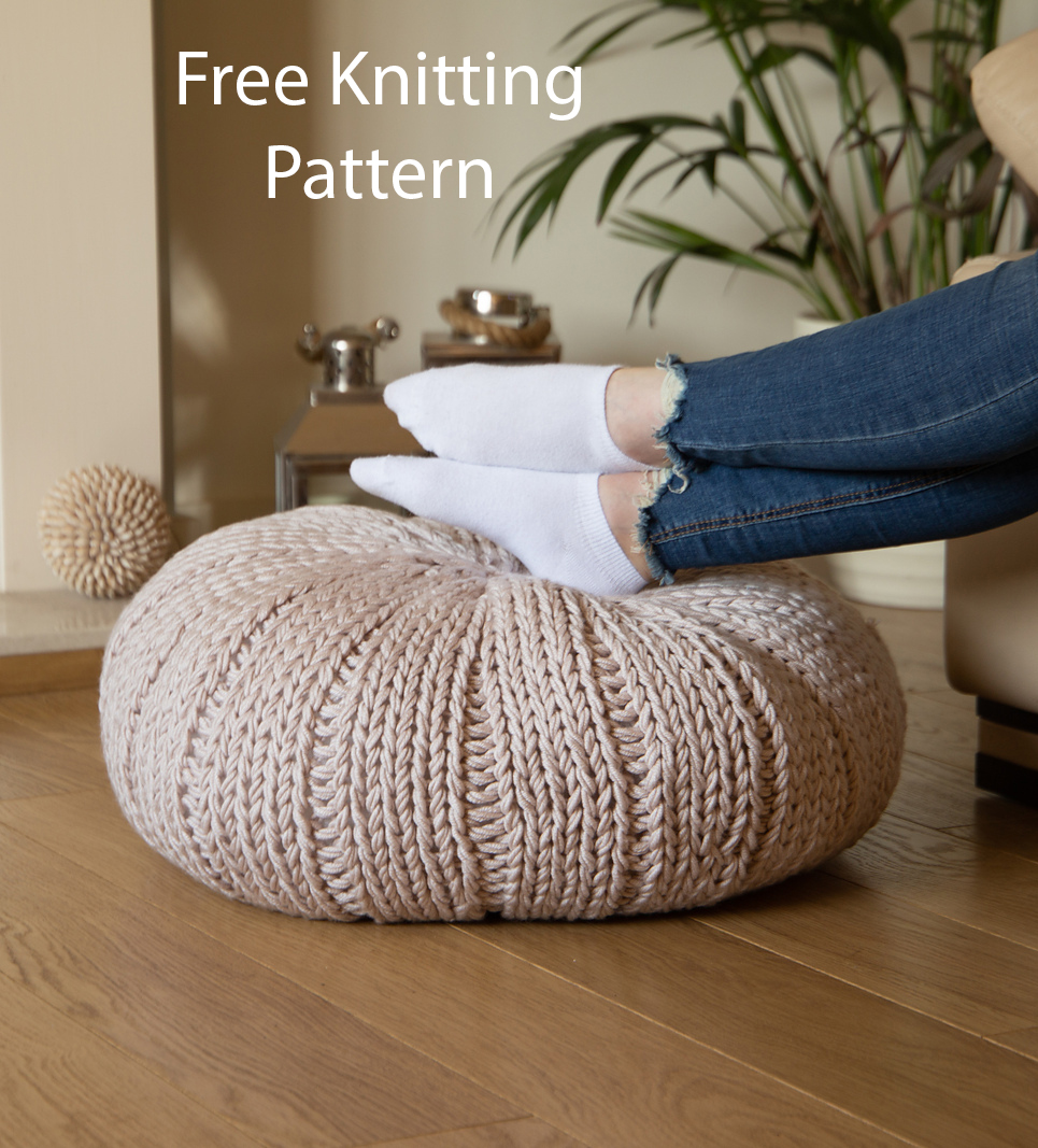 Free Sea Urchin Pouffe Floor Cushion Knitting Pattern
