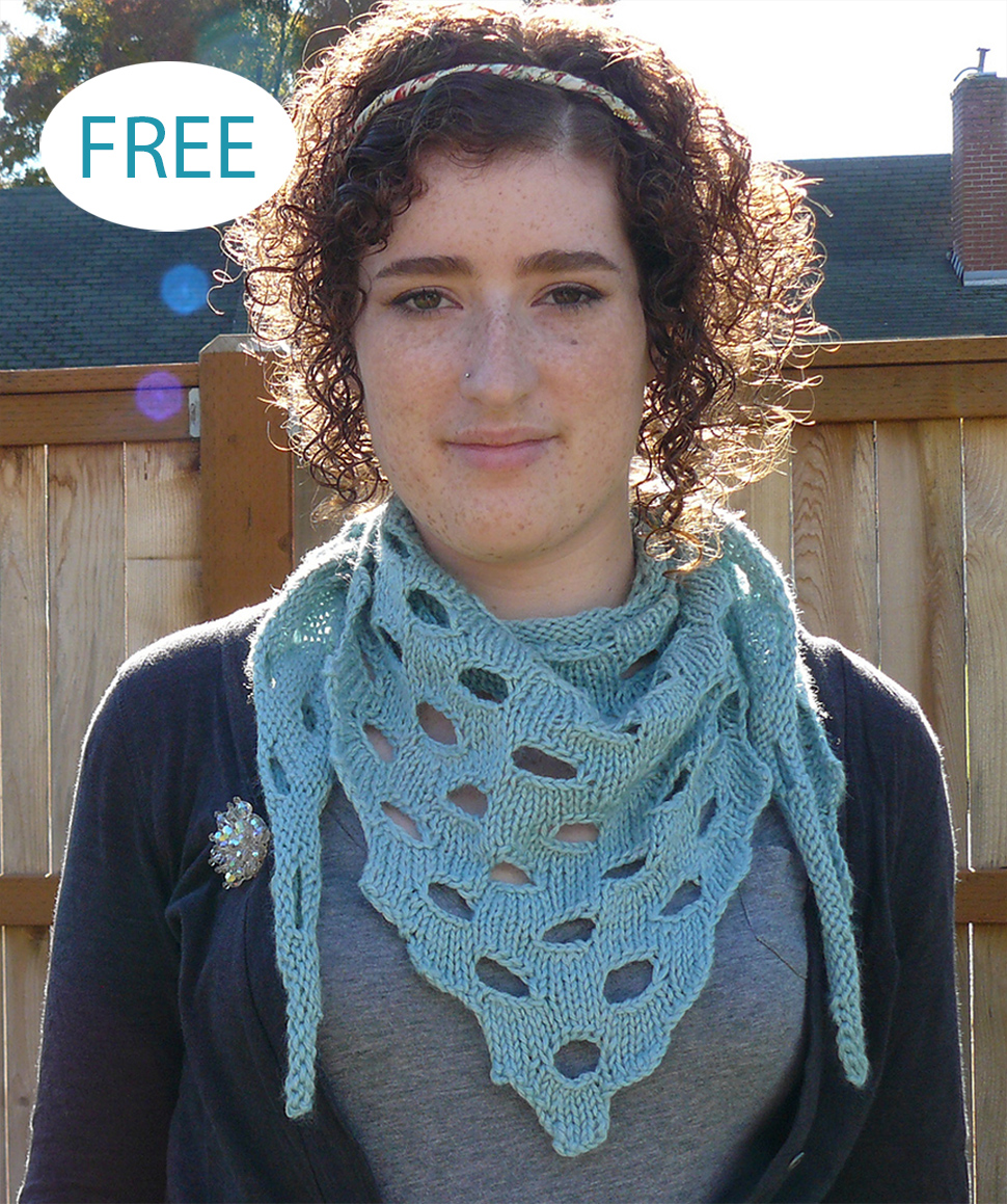 Free Knitting Pattern for Seaglass Scarf