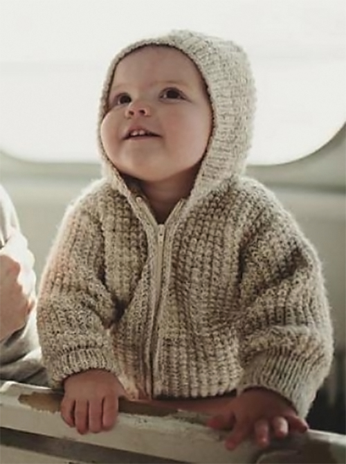 Free Knitting Pattern for Seamless Baby Hoodie