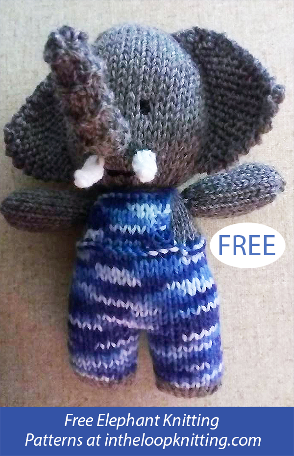 Free Seamless Elephant Knitting Pattern