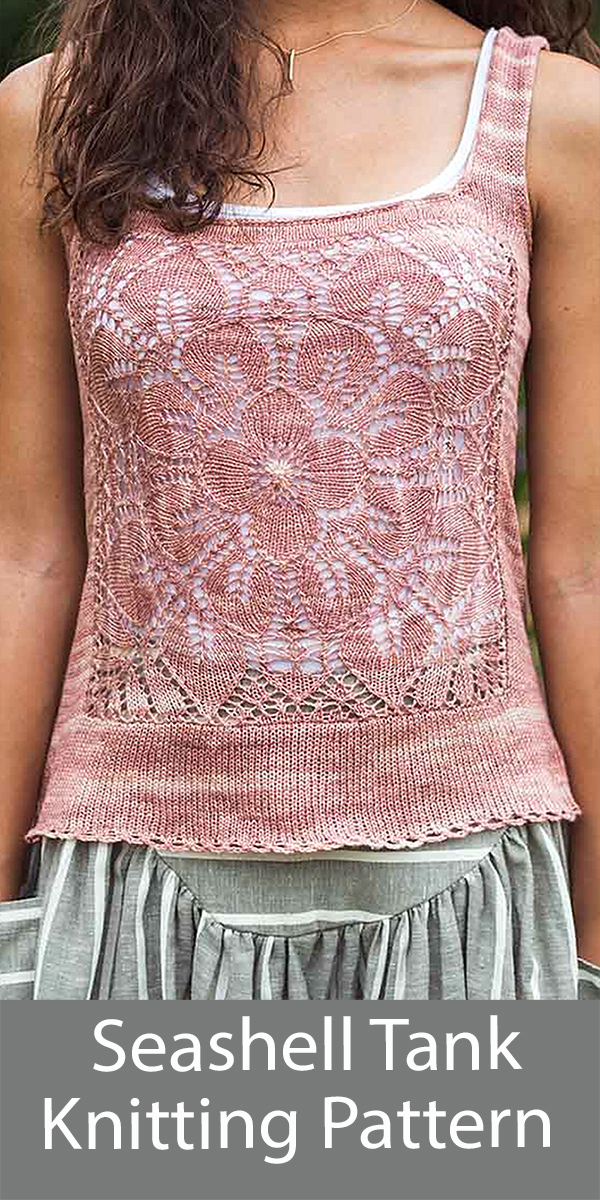 Lace Top Knitting Pattern Seashell Tank Top
