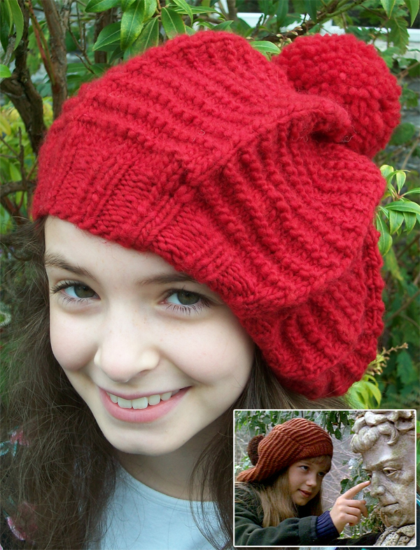 Free Knitting Pattern for Secret Garden Tam