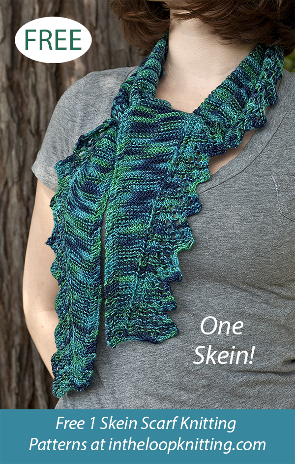 Free One Skein Secret Love Scarf Knitting Pattern