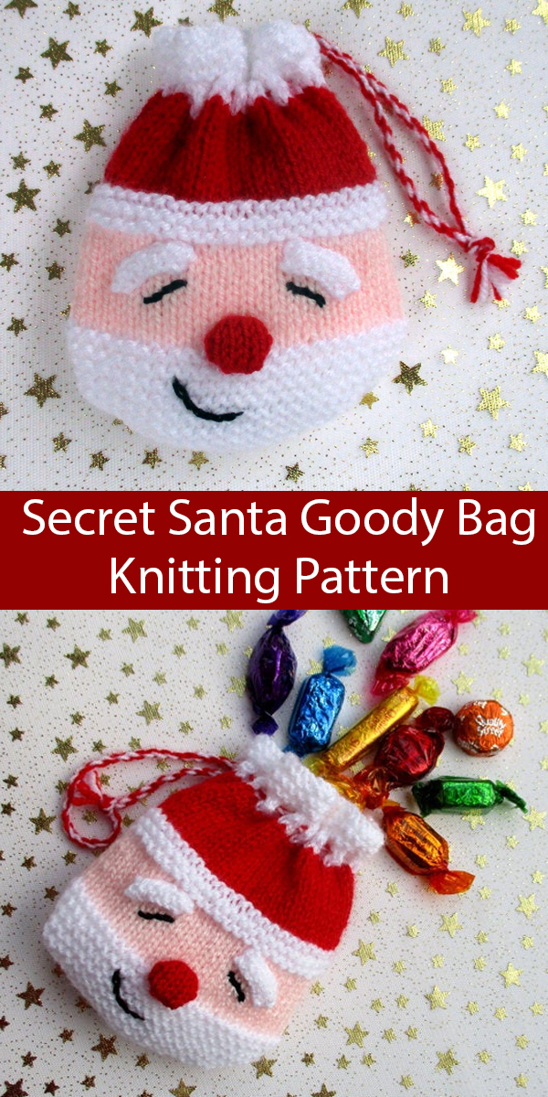 Knitting Pattern for Secret Santa Goody Bag