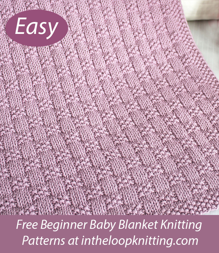 Beginner Seed Basketweave Baby Blanket Knitting Pattern