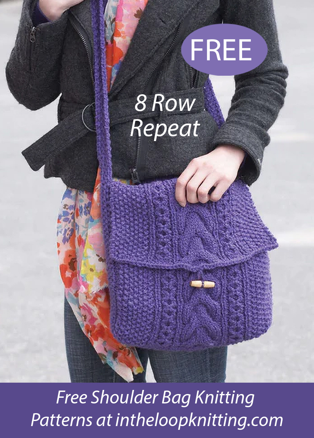 Free Seed Stitch and Cables Bag Knitting Pattern