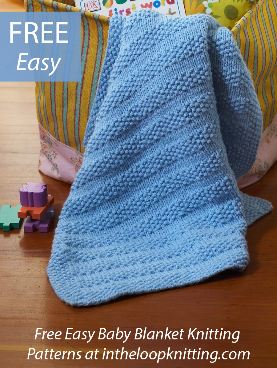 Free Easy Seed Stitch Baby Blanket Knitting Pattern