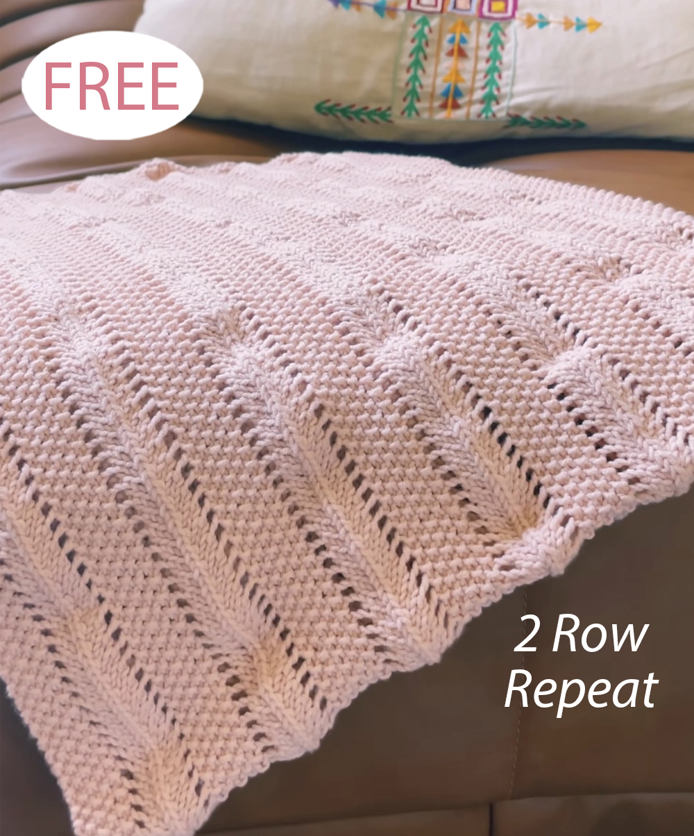 Free Seeds and Trees Baby Blanket Knitting Pattern 