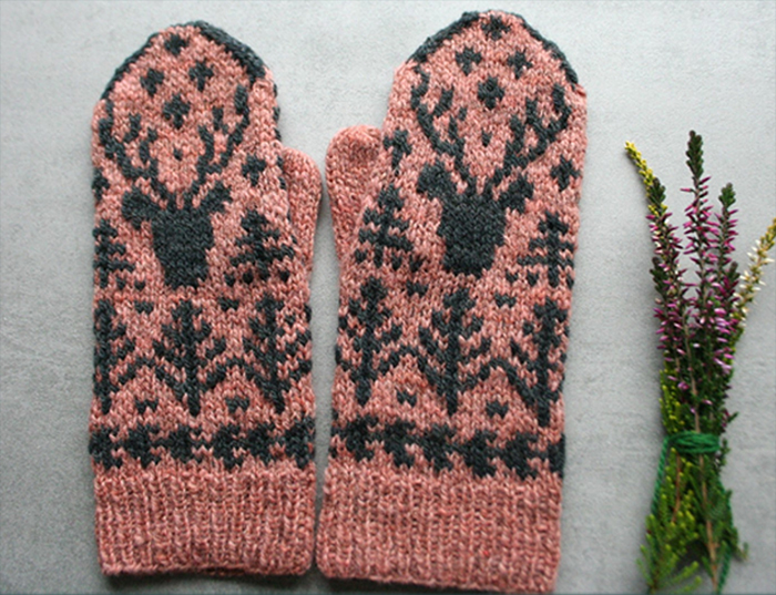 Mittens Knitting Pattern Selda M Mittens or Fingerless Mitts