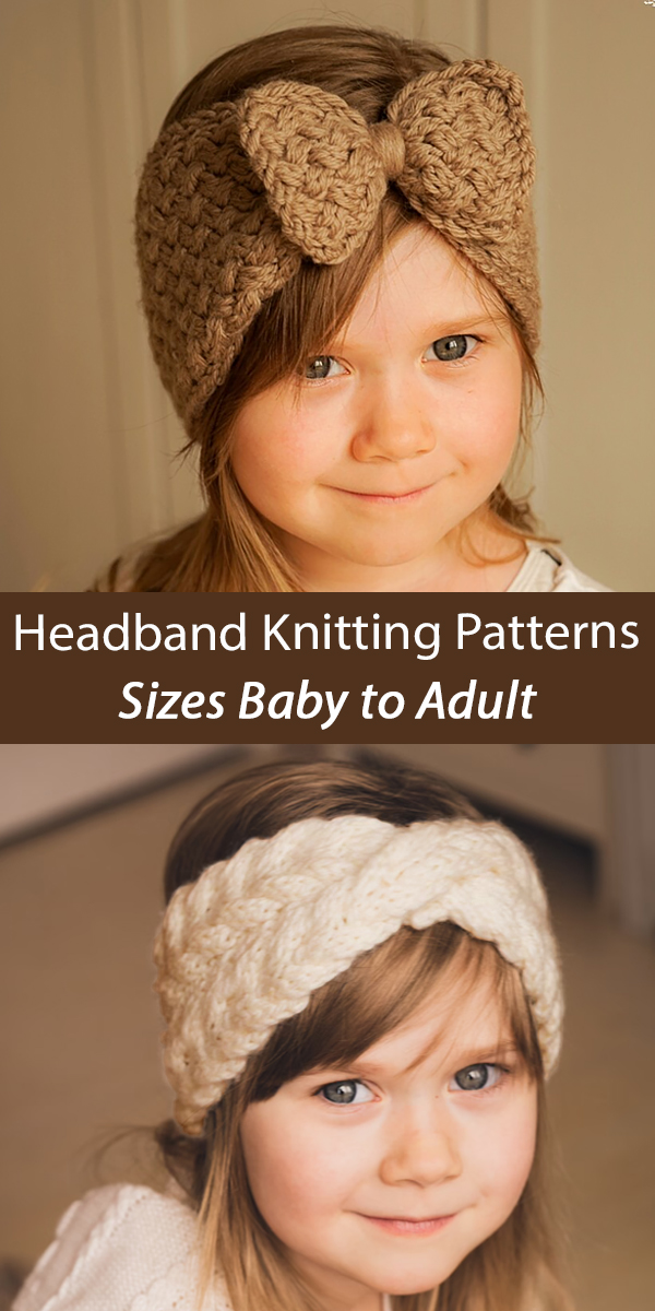 Headbands Knitting Pattern Selma Baby, Toddler, Child