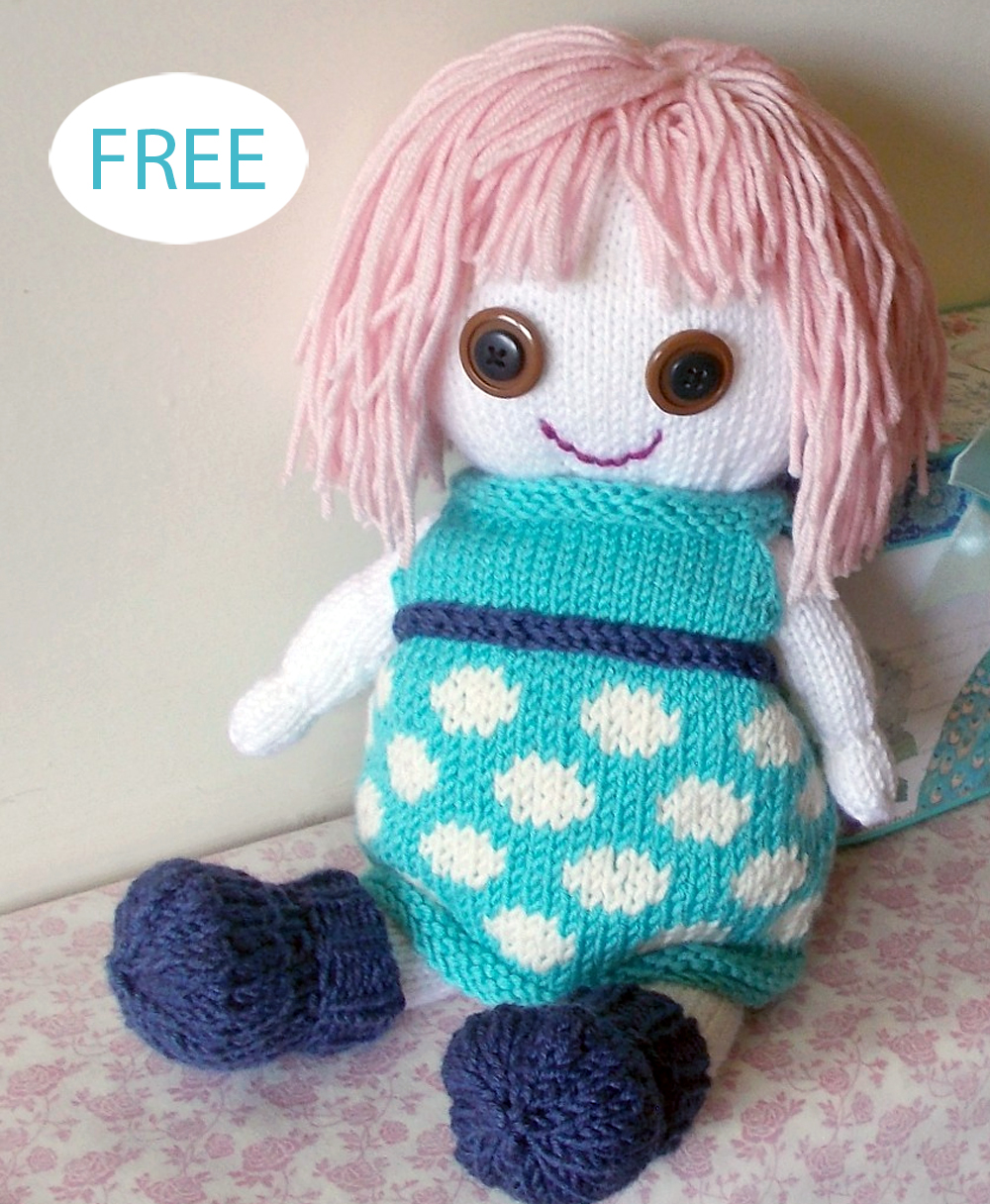 Seona Doll Polka Dot Free Knitting Pattern