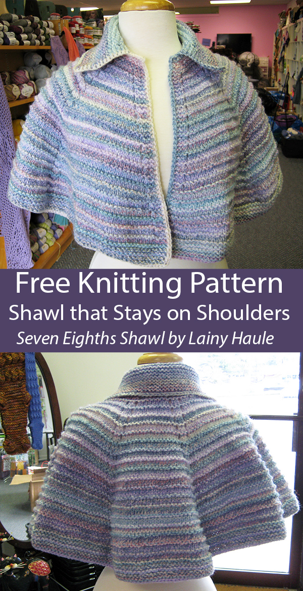Free Shawl Knitting Pattern Seven Eighths Shoulder Shawl