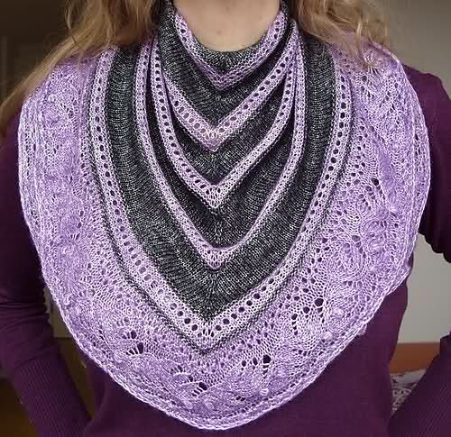 Sgiach Shawl Free Knitting Pattern and more colorful shawl knitting patterns