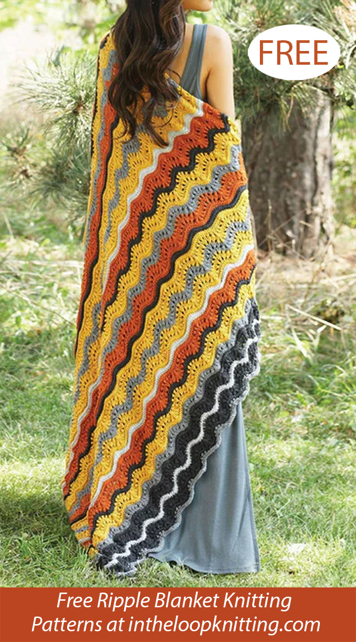 Free Shaded Chevrons Blanket Knitting Pattern