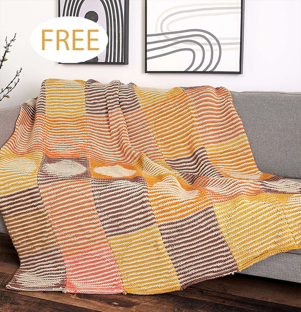 Free Shadow Circles Blanket Knitting Pattern