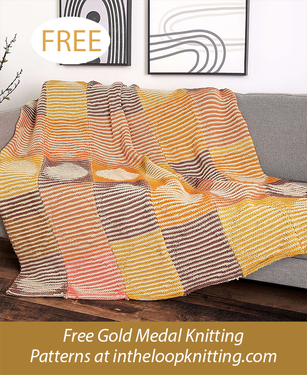 Free Shadow Circles Blanket Knitting Pattern