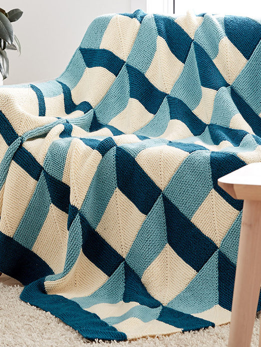 Free Knitting Pattern for Shadowbox Blanket