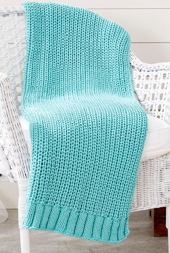 Free Knitting Pattern for Shaker Rib Blanket