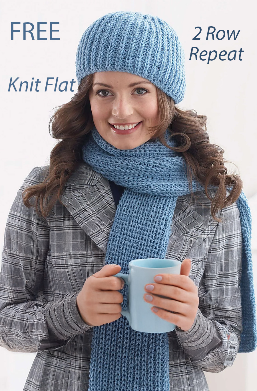 Free Knitting Pattern Shaker Rib Hat And Scarf Set