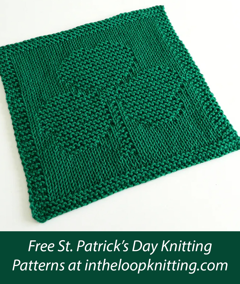 Free Shamrock Dish Cloth or Block Knitting Patterns