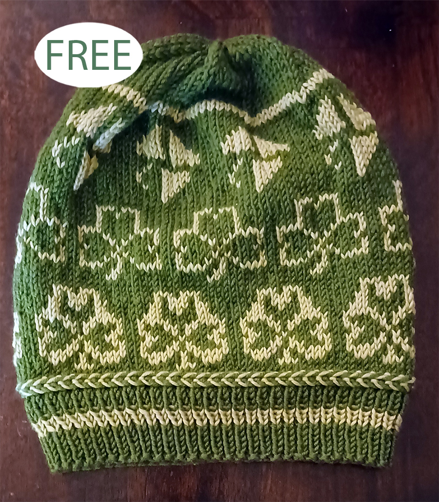 Free Shamrock Hat Knitting Pattern