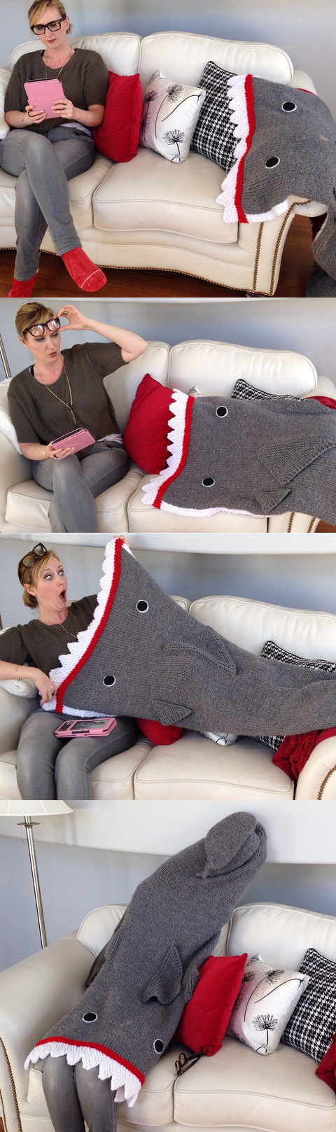 shark snuggle sack pattern