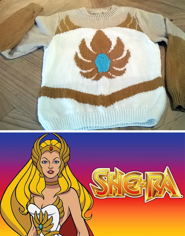 Free Knitting Pattern for She-Ra: Princess of Power Sweater