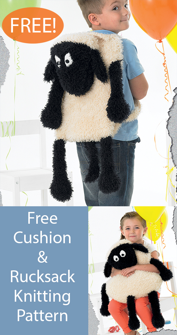 Free Sheep Backpack or Pillow Knitting Pattern