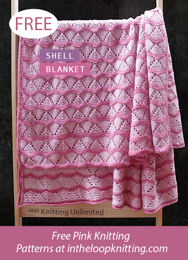 Free Pink Shell Blanket Knitting Pattern