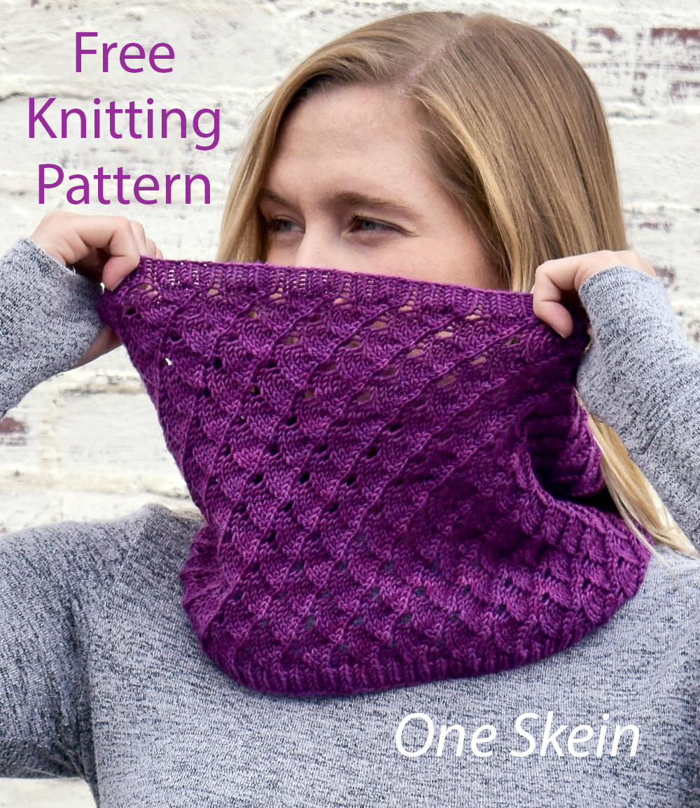 Free One Skein Shell Steps Cowl Knitting Pattern