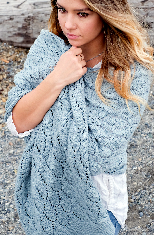 Free Knitting Pattern for Shells and Tide Wrap
