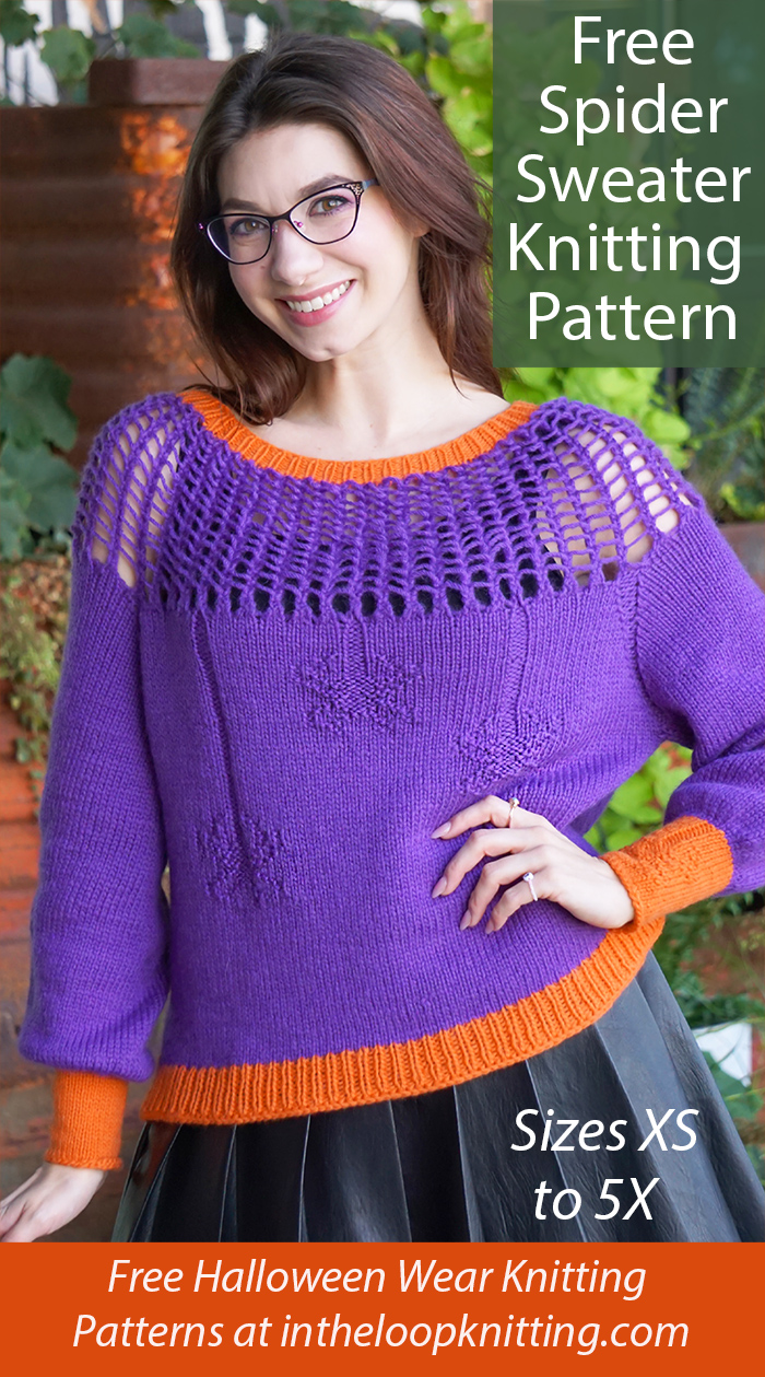 Free Halloween Shelob Spider Sweater Knitting Pattern