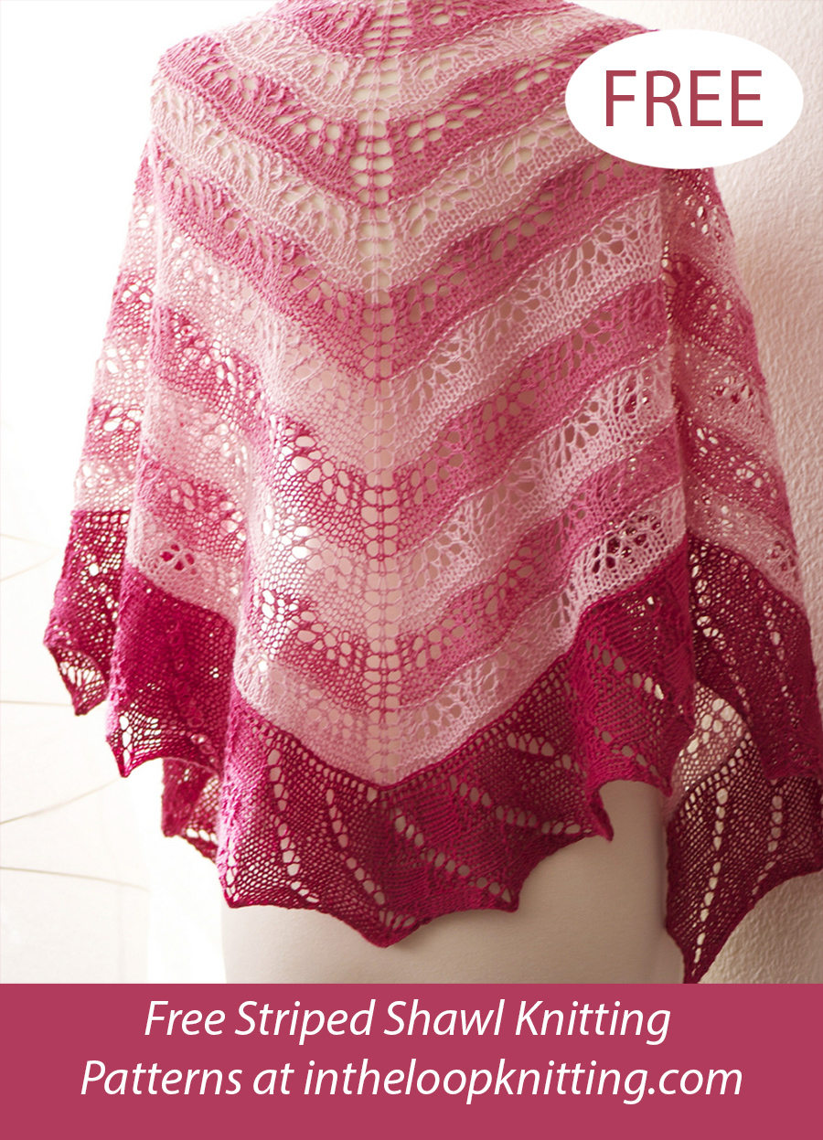 Free Shelridge Striped Shawl Knitting Pattern