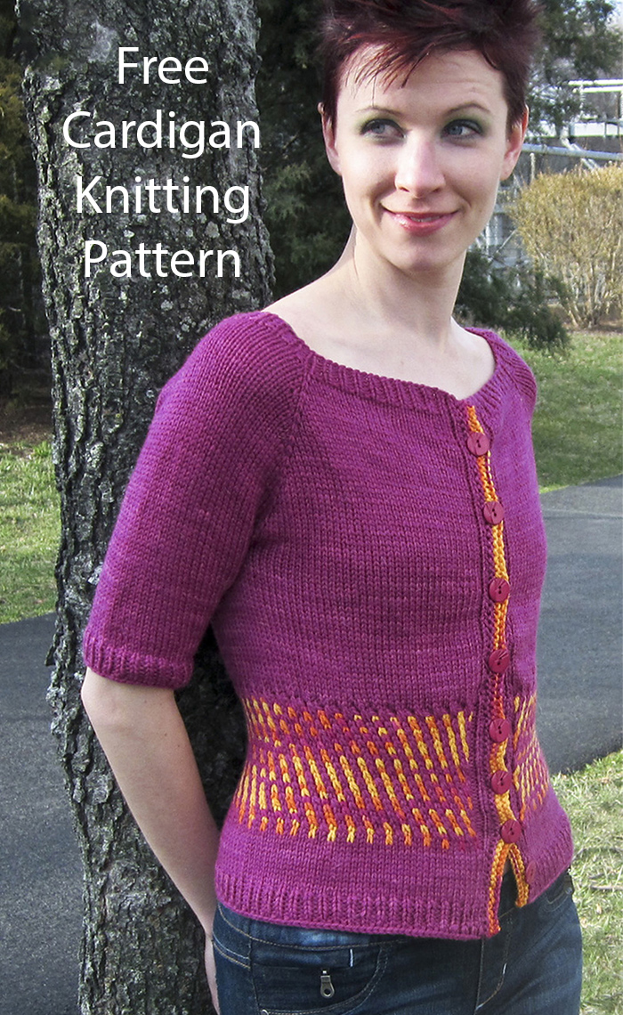 Free She's Electric Cardigan  Knitting Pattern