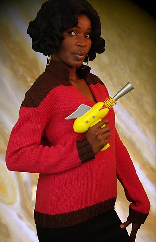 Knitting pattern for Star Trek tunic sweater Shes Not an Extra