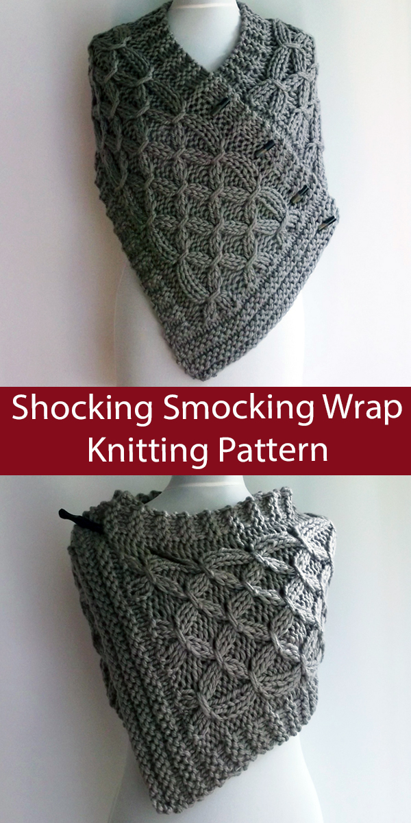 Shawl Knitting Pattern Shocking Smocking Cowl
