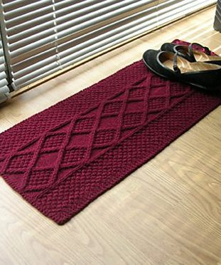 Free Knitting Pattern for Cable Rug
