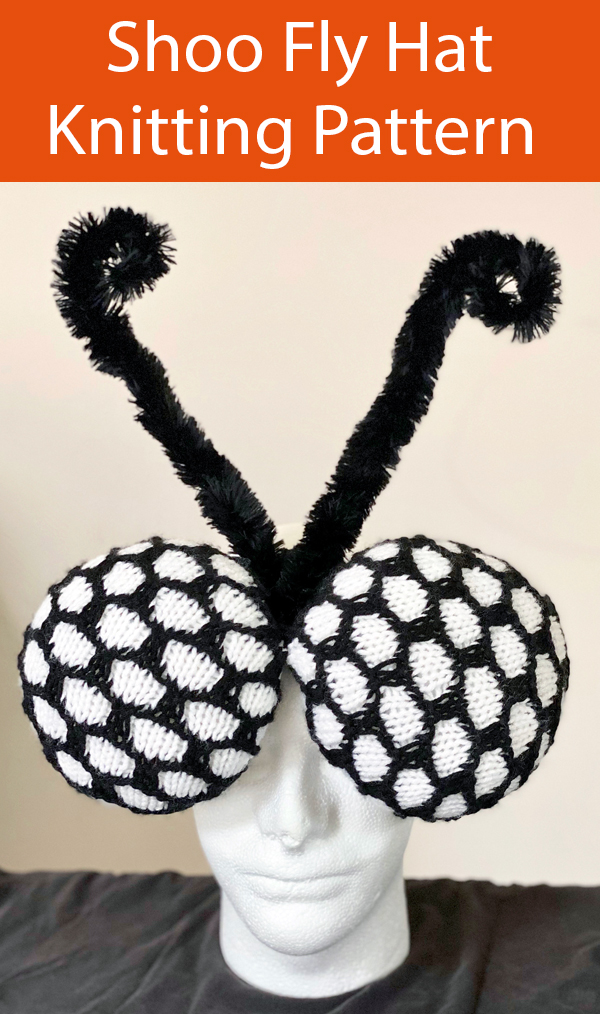 Free Knitting Pattern Shoo Fly Mask Halloween Bug Eye Hat