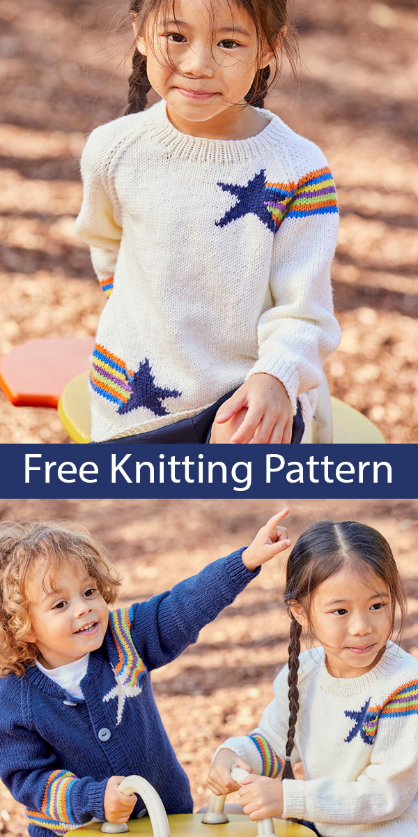 Free Shooting Star Sweater and Cardigan Knitting Pattern Sirdar 2586