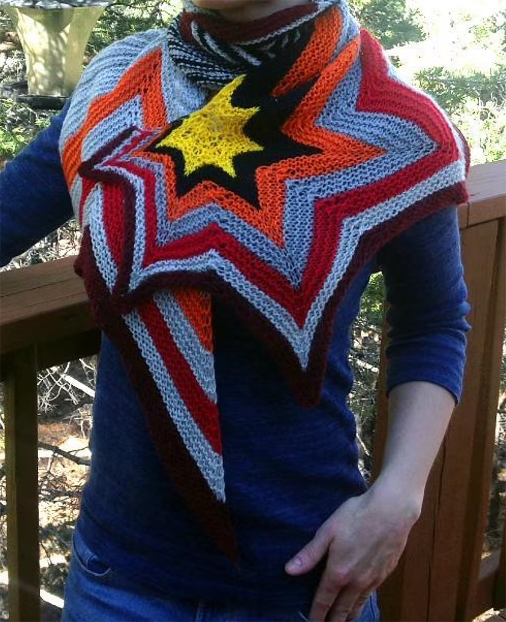 Easy Scarf Knitting Pattern Shooting Star Scarf