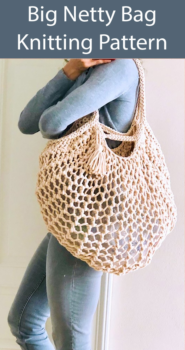 Knitting Pattern for Big Netty Tote Bag