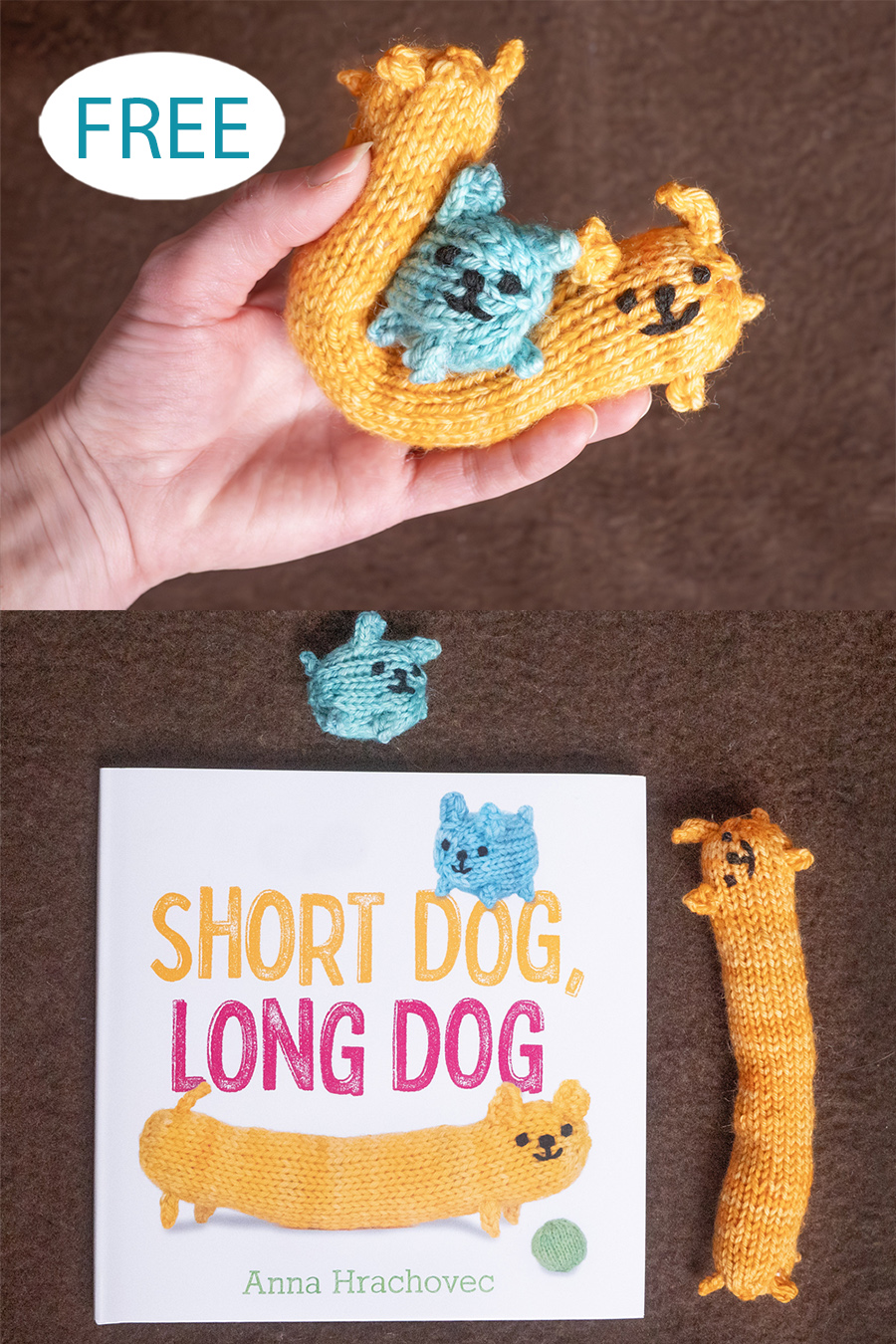 Free Short Dog, Long Dog Knitting Pattern