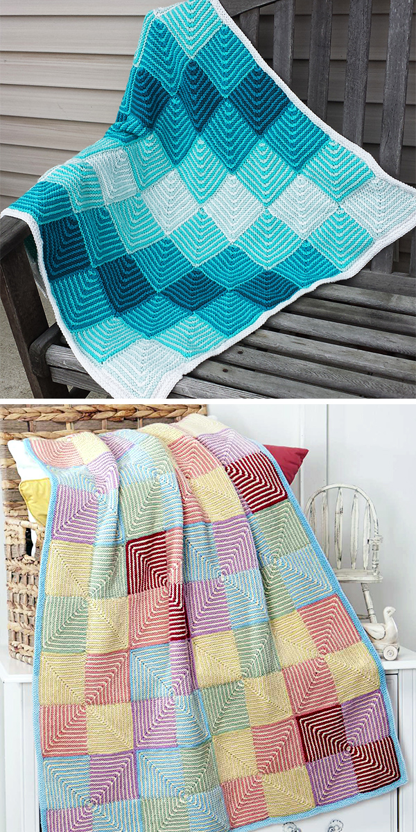 Free knitting pattern for Easy Shortcake Baby Blanket