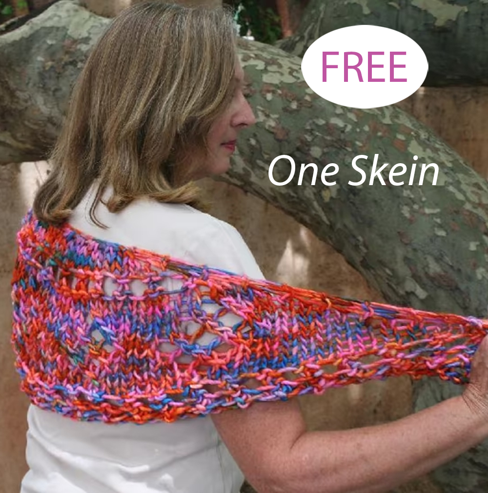 Free One Skein Showoff Shawl Knitting Pattern
