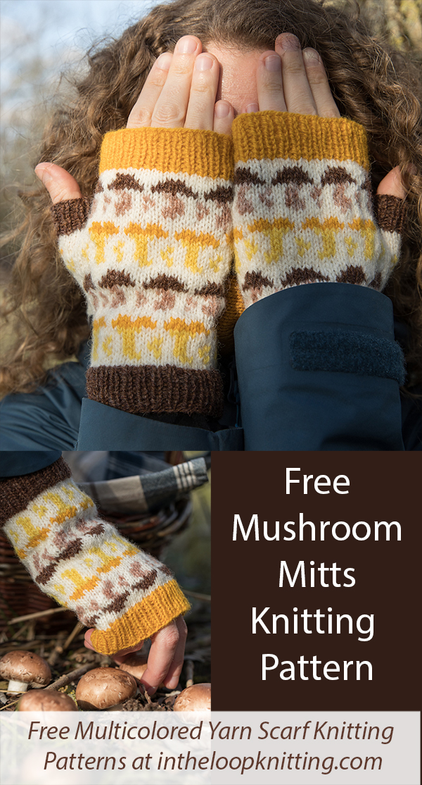 Free Mitts Knitting Pattern Shroomies Fingerless Mitts