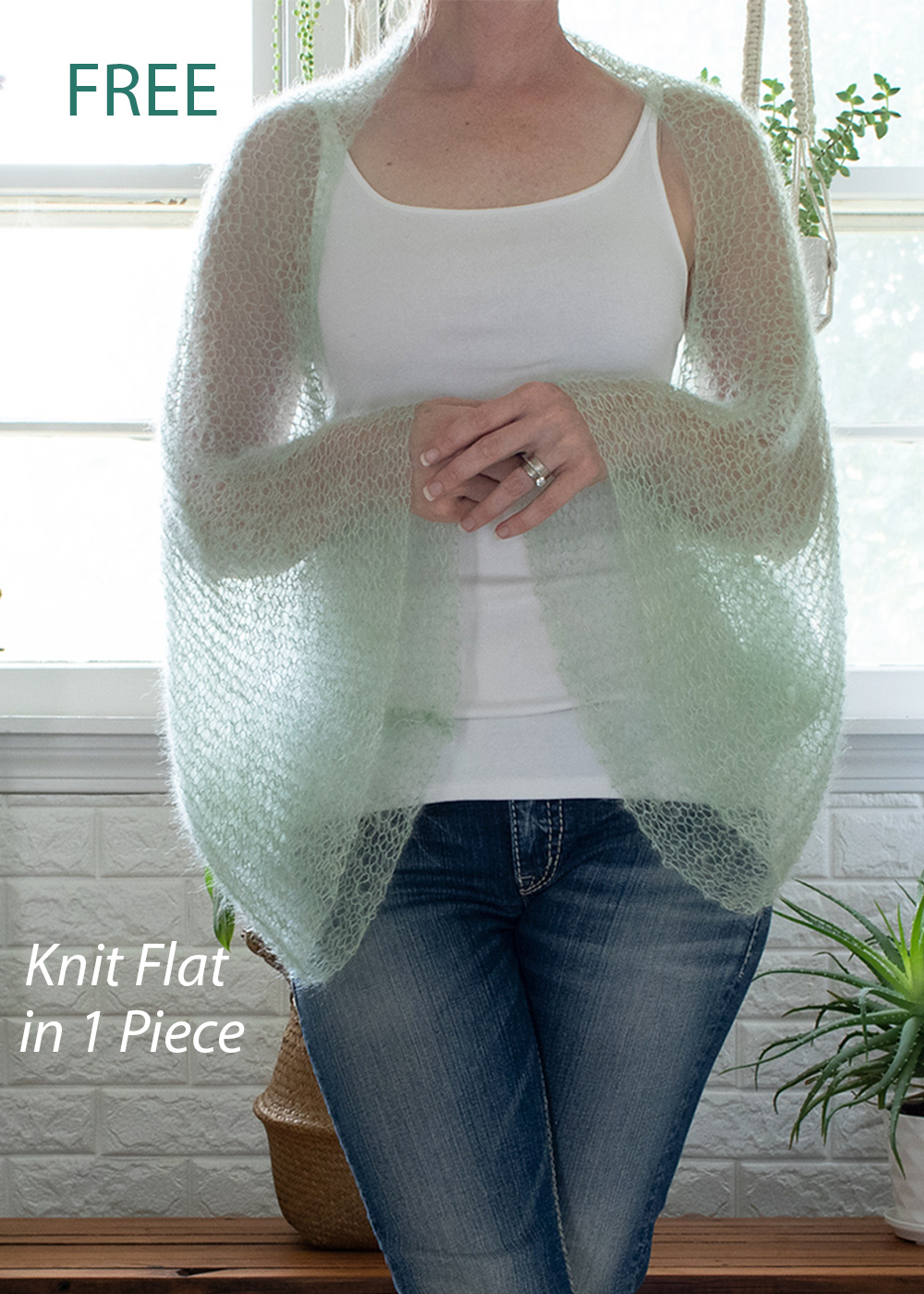 Easy Summertide Shrug Free Knitting Pattern
